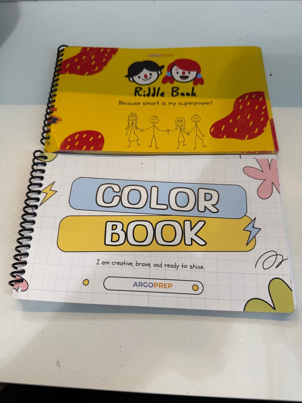 ARGO Prep Kids Color Book & Riddle Book - Yellow/White